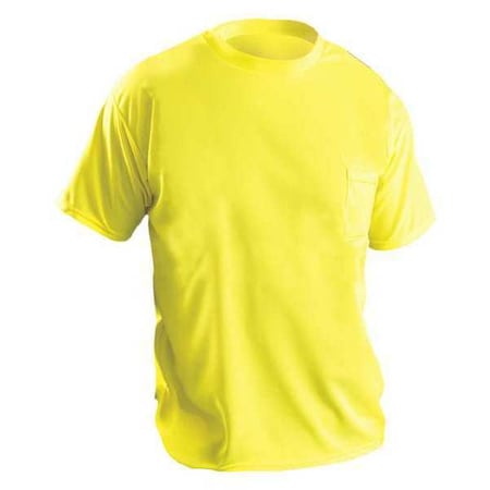 Short Sleeve Hi-Vis Unisex T-Shirt, Polyester, Yellow, L