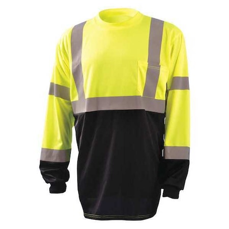 T-Shirt, 3, R, Polyester, Black; Yellow, 3XL