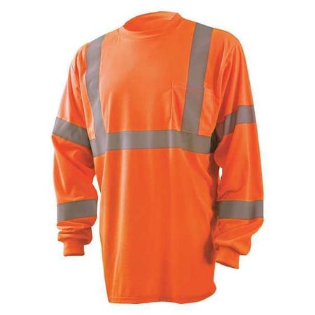 T-Shirt, 3, R, Polyester, Orange, 3XL