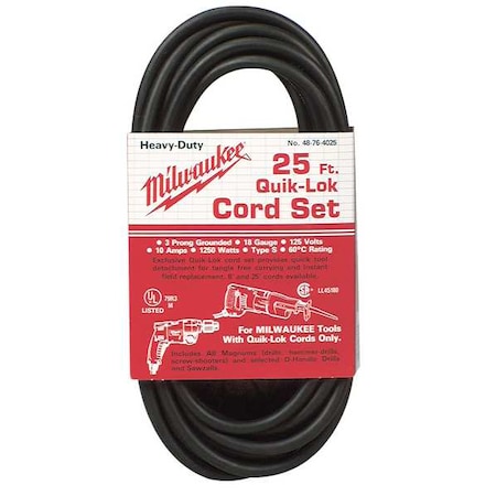 25' 3-Wire QUIK-LOK Cord
