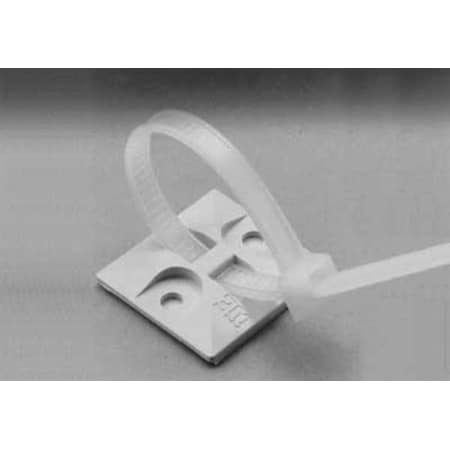 Cable Tie Base, ABS, Beige, 1 in L