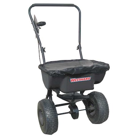 30 lbs Cap Broadcast Spreader For Fertilizer & Grass Seed, 12 ft Spread, Loop Handle