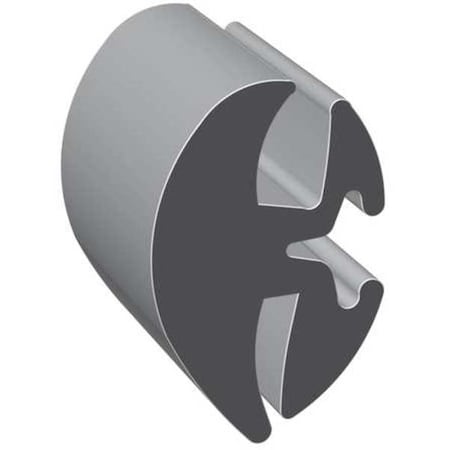 Dbl. Piece (requires key) Rubber Locking Gasket, Fits Glass 3/16" - 1/4", Fits Edge 0.093 to 0.14"