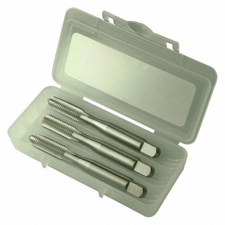 3pc HSS Taper,Plug & Bottoming Hand Tap Set HTGP Greenfield Threading Bright 4-Flute GH3,N10-32 UNF