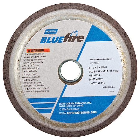 Flaring Cup Wheel,Type 11,Face Dia. 4 In