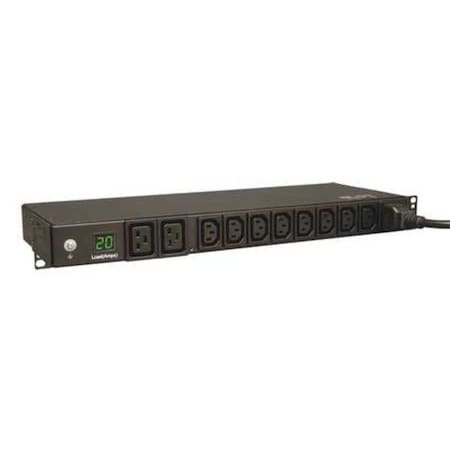PDU, Surge, (8) C13, (2) C19, L6-20P, 12 ft., Black