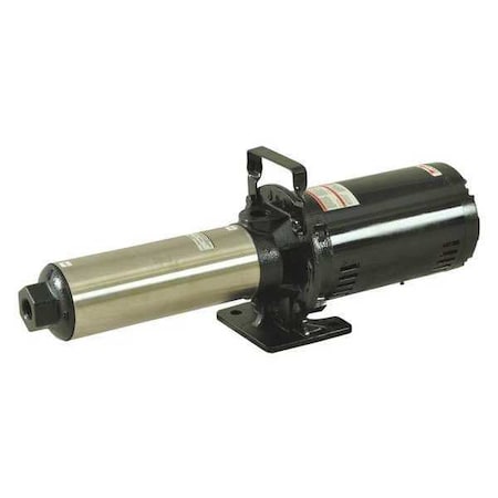 Booster Pump, 2 hp, 208-230/460V AC, 3 Phase, 1 in NPT Inlet Size, 9 Stage, 134 psi Max Pressure