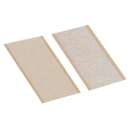 Reclosable Fastener Shape, Square, Acrylic Adhesive, 1 in, 1 in W, White, 100 PK