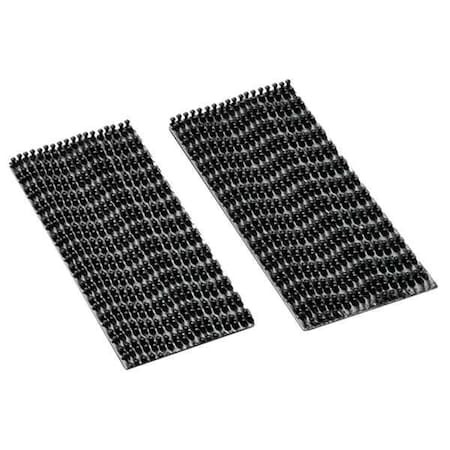 Reclosable Fastener Shapes, Rubber Adhesive, 2 in, 1 in Wd, Black, 100 PK