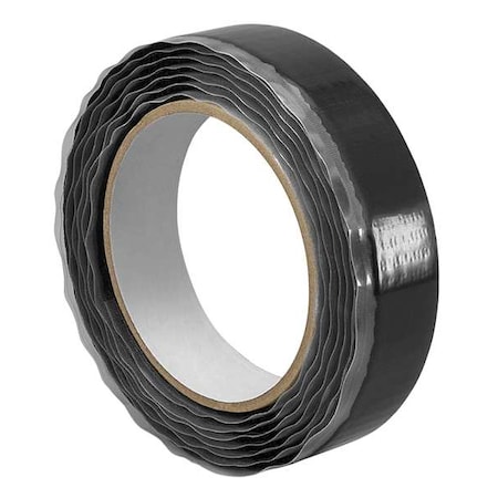 Reclosable Fastener, Acrylic Adhesive, 30 ft, 1 in W, Black