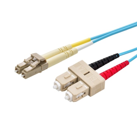 Fiber Optic Patch Cord,LC/SC,2m,Aqua