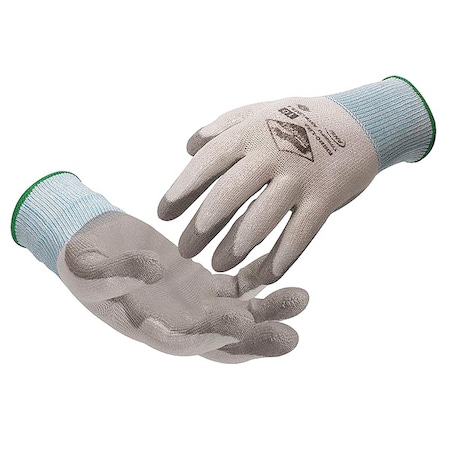 Cut-Resistant Coated Gloves, Cut Level A4 ,Polyurethane ,Smooth ,8 12 PK
