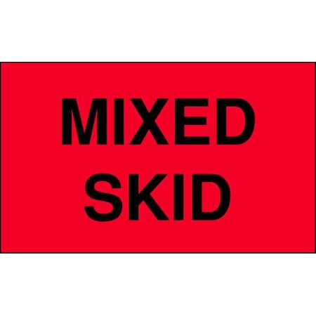 Shipping Labels,5 In. W,Black/Red,PK500