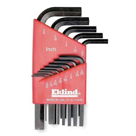 13 Piece SAE L-Shape Hex Key Set, 11113