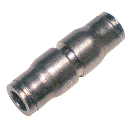 Push-Fit Union Fitting, 15/32 in Tube Size, Brass, Silver