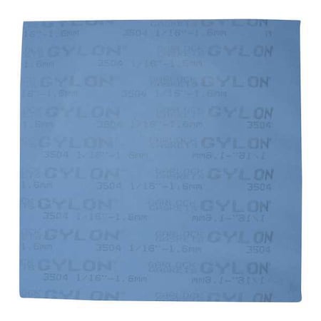 Gasket Sheet,15 x15 In,PTFE w/Glass,Blue