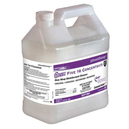 Disinfectant Cleaner, 1.5 gal. Jug, Unscented, Clear, 2 PK