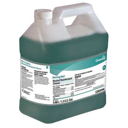 Disinfectant Cleaner, 1.5 gal. Jug, Unscented, Blue, 2 PK