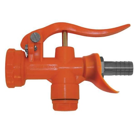 Pistol Grip Spray Nozzle, 3/4" Female, 100 psi, 12 gpm, Safety Orange