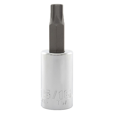 1/2 in Drive Hex Socket Bit SAE 5/16 in Tip, 2 3/4 in L