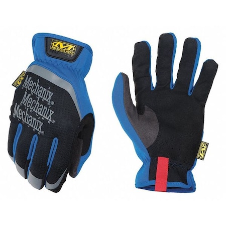 FastFit(R) Mechanics Gloves, Synthetic Leather Palm, TrekDry Back, 12, Blue