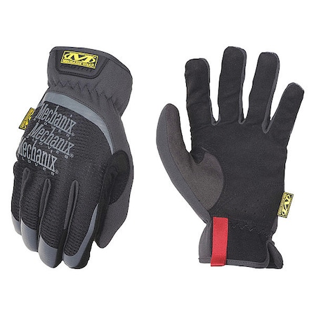 Mechanics Gloves, FastFit, Synthetic Leather, TrekDry, Padded Spandex Knuckles, Black, S, 1 Pair