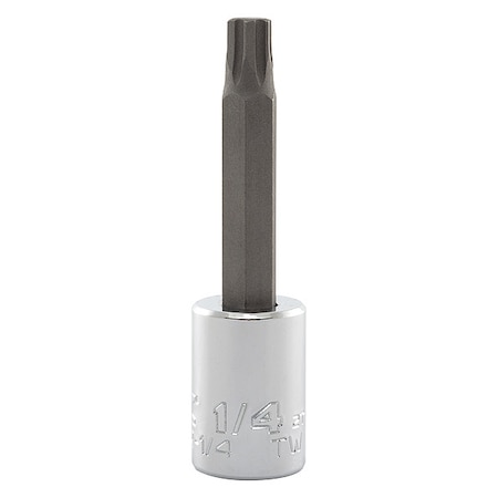 3/8 in Drive Hex Socket Bit SAE 1/4 in Tip, 2 3/4 in L