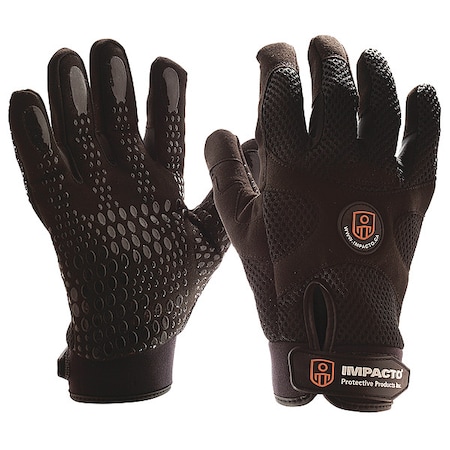 Anti-Vibration Gloves,2XL,Black,PR