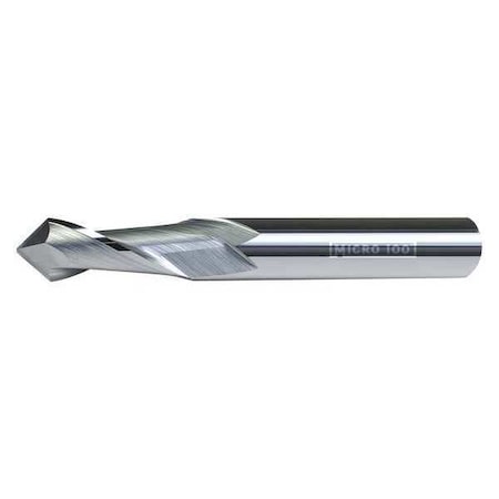 Carb End Mill,3/16 In,2FL,CC,AlTiN Coat