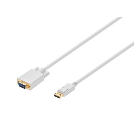 CPU Cord,  Displayport/VGA, 10ft, White
