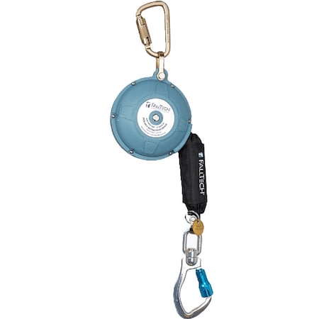 Contractor Self-Retracting Lifeline, 20 ft. Length, Carabiner, Aluminum, 1 Leg(s)
