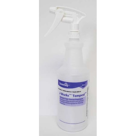 32 oz. Clear, Preprinted Trigger Spray Bottle, PK12