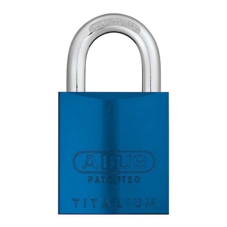 Padlock, Coreless, Long Shackle, Rectangular Aluminum Body, Steel Shackle, 1 in W