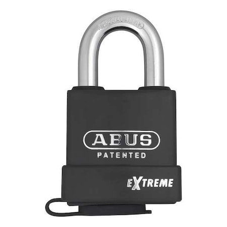 Padlock, Coreless, Standard Shackle, Rectangular Hardened Steel Body, Steel Shackle, 1 in W