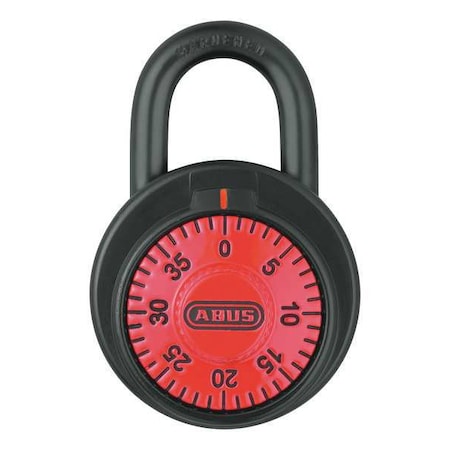 Combination Padlock,Front,Red