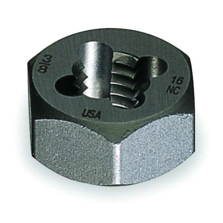 Carbon Hexagon Rethreading Die 0650 Cle-Line 3/8-16UNC
