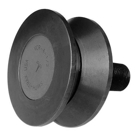 Track Roller,Stud,V-Groove,Dia 3-1/2 In.