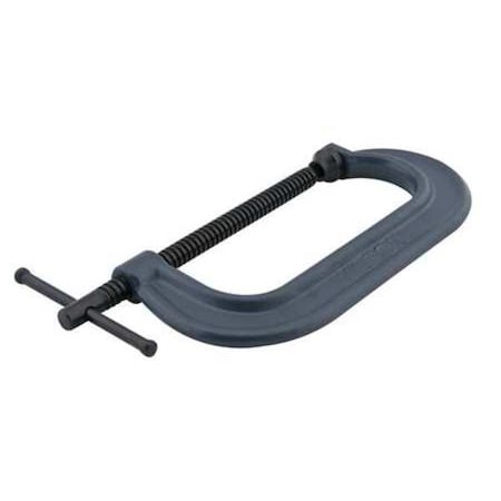 C-Clamp, 12", Steel, Regular Duty, 8000 lb., Anvil Shape: Flat