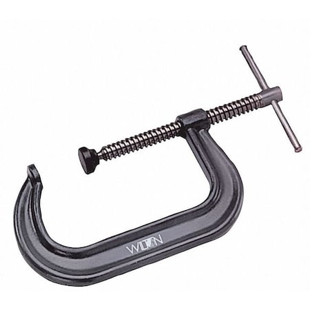 C-Clamp, 10-1/8", Steel, Reg. Duty, 8000 lb., Body Color: Gray