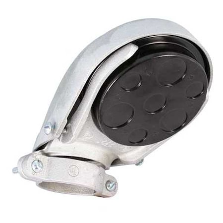 EMT/IMC Cap, 4 in, Snap-On, Aluminum, Plain, Natural