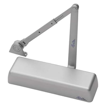 Manual, Hydraulic, Norton 410, Door Closer, Heavy Duty Interior and Exterior, Gray