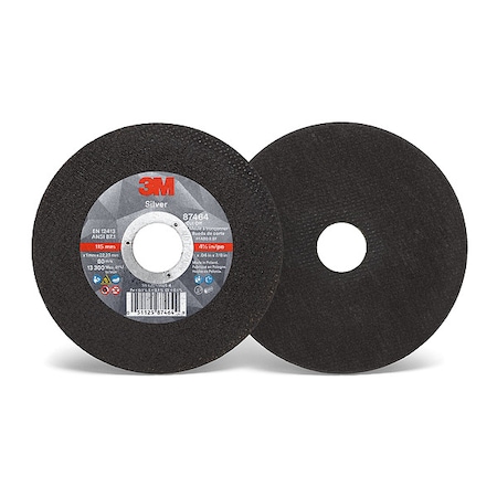 Abrasive Cut-Off Wheel, Type 1, 4 1/2 in Dia, 0.04 in Thick, 7/8 in Arbor Hole Size, Ceramic
