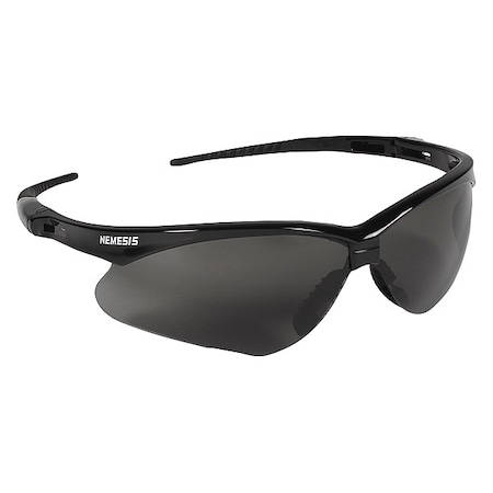 V30 Nemesis Safety Glasses, Anti-Fog & Anti-Scratch, Wraparound, Black Frame, Smoke (Gray) Lens
