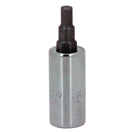 1/4 in Drive, 5mm Metric Socket, 6 Points, Socket Bit, Steel, 1/4 in, TpSz 5 mm