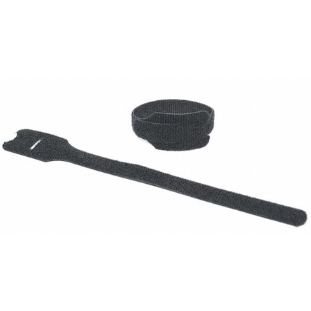 Cable Tie, 8 in L, 2 in Max Bundle Dia., Black, Nylon, Polypropylene, 50 lb Strength, 675 PK
