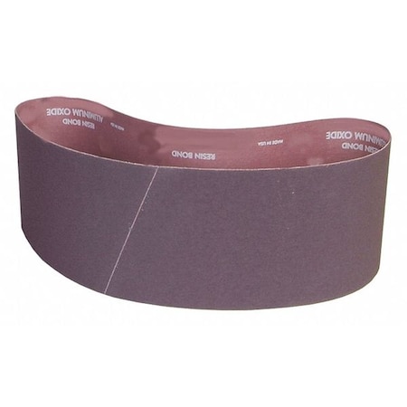 Sanding Belt, 6 in W, 48 in L, Coated, Aluminum Oxide, 80 Grit, Coarse, R228 Metalite, Brown