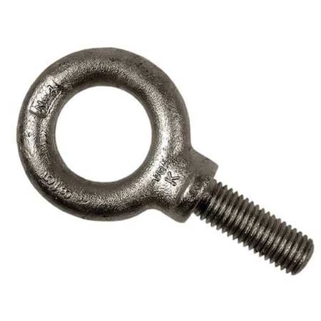 Eye Bolt With Shoulder, 1-1/8"-7, 2-3/4 in Shank, 2 in ID, Steel, Galvanized