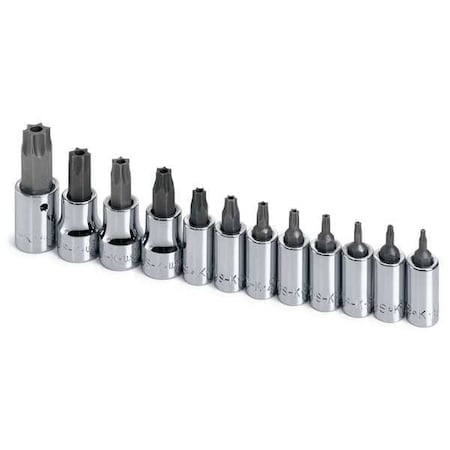 1/4", 3/8" Drive Socket Set, Torx, 12 pcs