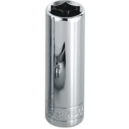 1/2 in Drive, 1-3/16" SAE Socket, 12 Points,  Steel, Chrome, 1 3/16 in