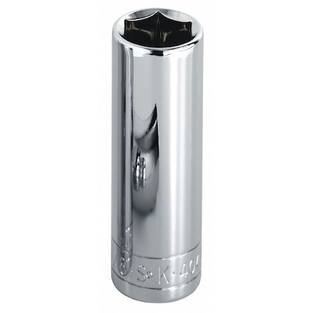 1/2 " Drive, 27mm Metric Socket, 12 Points,  Steel, Chrome, 27 mm
